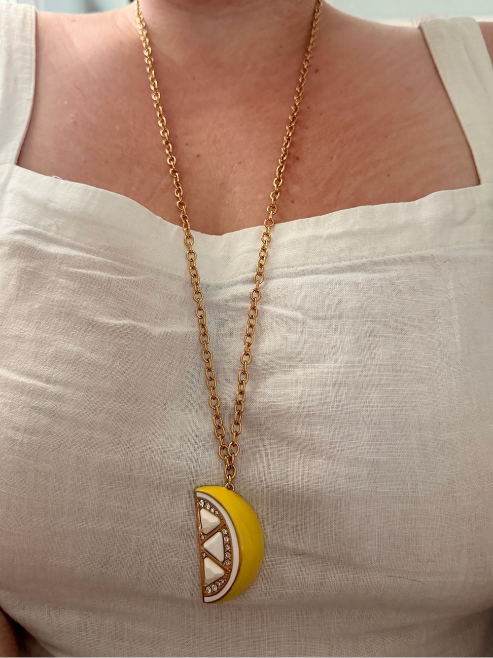 Kate Spade Enamel Lemon Slice Necklace - Picture 3 of 4